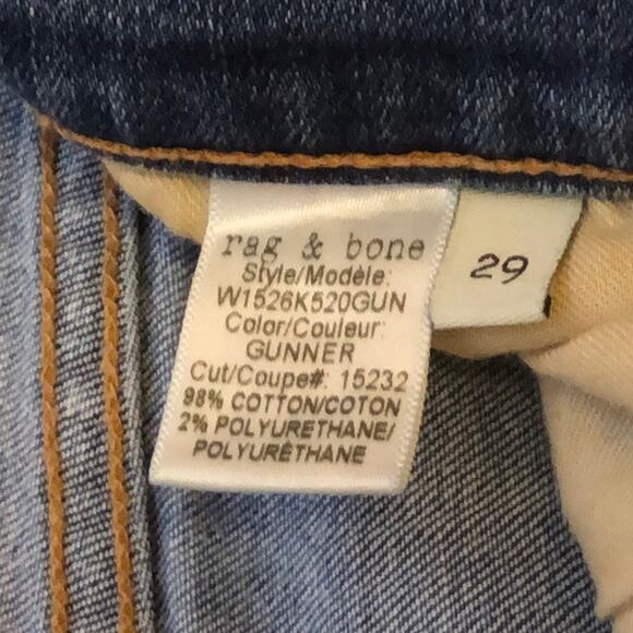 Rag & Bone Gunner Distressed Light Wash Capri Jeans Size 29 - Picture 12 of 13